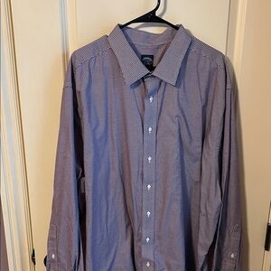 Brooks Brothers Plum and White Checkered Dress Shirt
